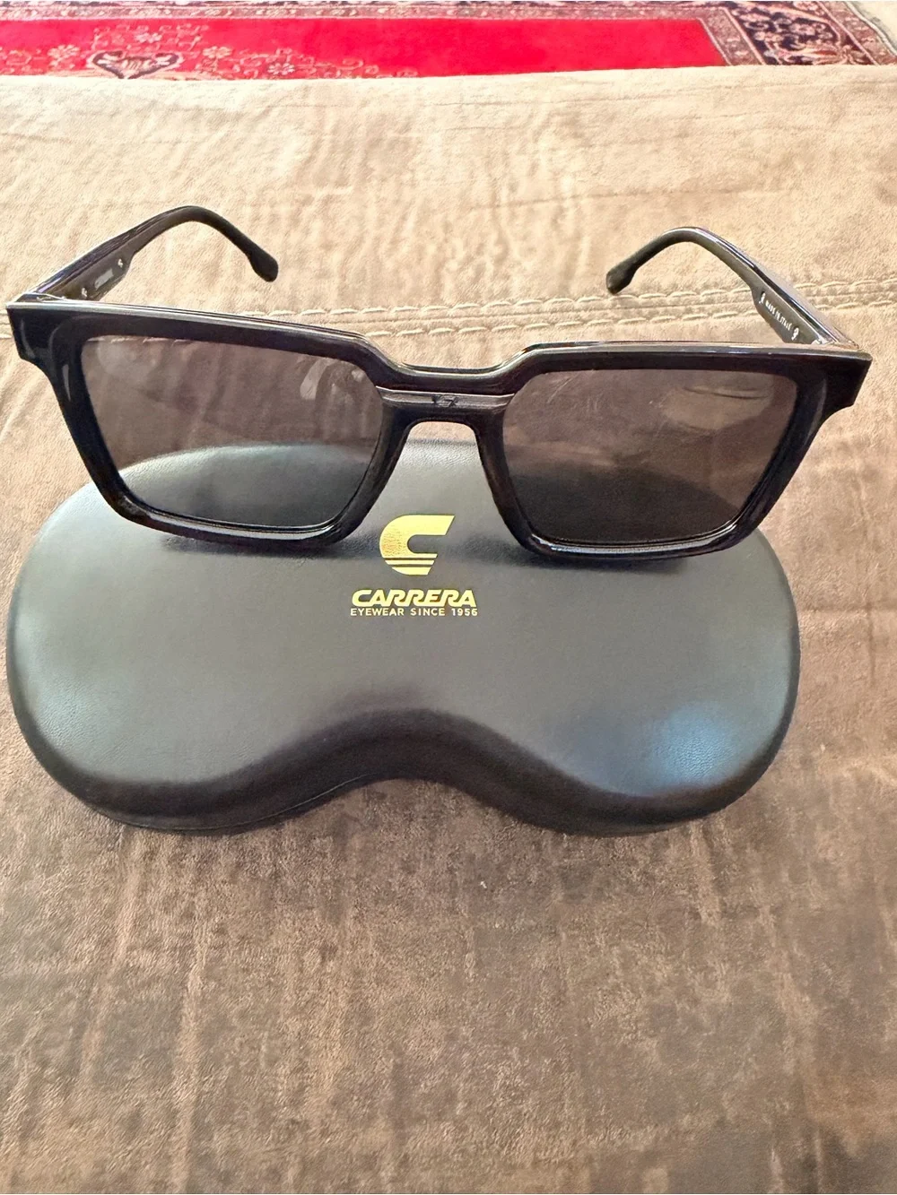 Carrera Men’s Black Sunglasses with Dark Lenses